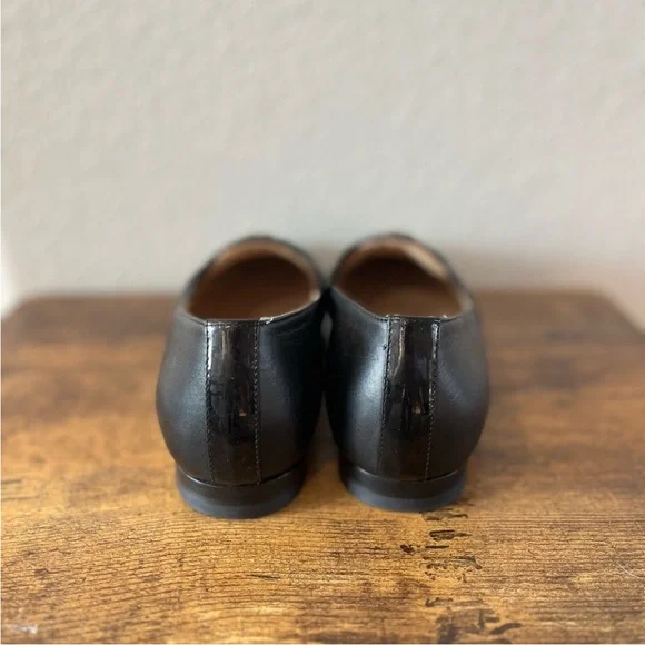 Authentic Chanel Black Quilted Loafers with Silver Logo 36.5 - Picture 6 of 16